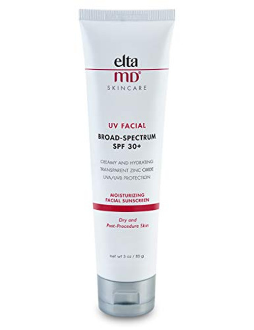 EltaMD UV Facial Moisturizing Sunscreen Broad_Spectrum SPF 30 plus  with Hyaluronic Acid_ Non_Greasy_ Mineral_Based Face Sunscreen with Zinc Oxide_ 3 ounce