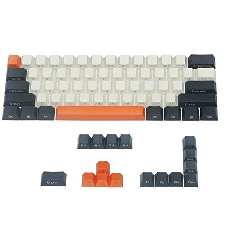 Happy Balls 60 percent  Keycaps Side Printed PBT Keycap Set 60 Percent SeMi Profile Thick Cherry MX Key Caps with Key Puller for US_ANSI Layout 61 68 60 percent  MX S