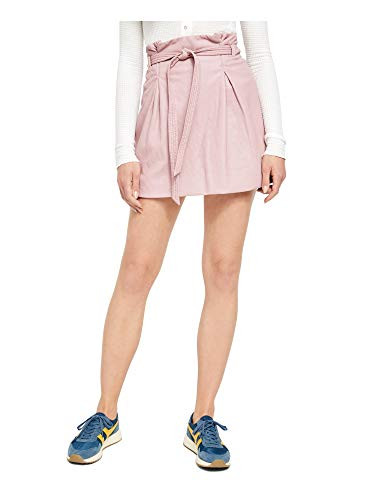 Free People Womens Payton Faux Leather Mini Skirt in Mauve Swoon  Pink   6
