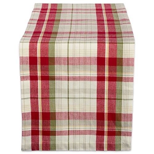 DII Orchard Plaid 100% Cotton Table Runner, Machine Washable for Holiday Gatherings, Dinner Parties, & Christmas (14x108")