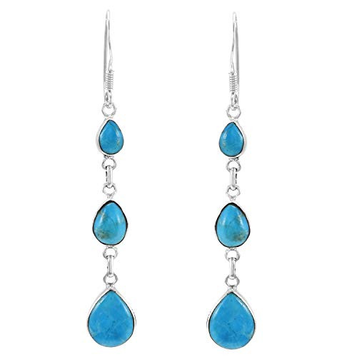 Turquoise Earrings 925 Sterling Silver and Genuine Turquoise Select style Chandelier Turquoise Earrings 925 Sterling Silver and Genuine Turquoise Select style Chandelier