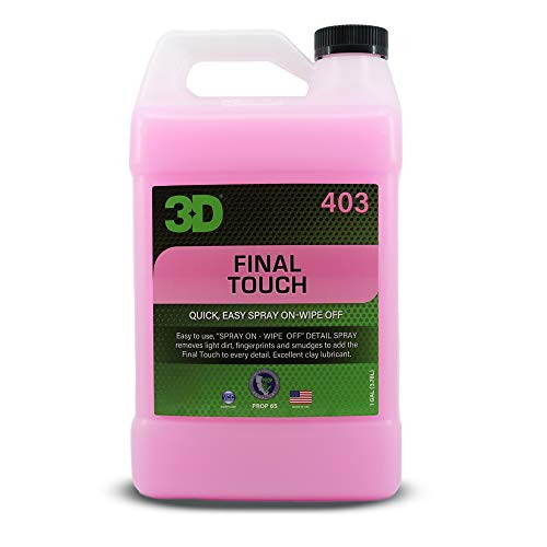 3D Final Touch _ Quick Waterless Detailer Spray  and  Dust Remover with Wax Protection for Auto Maintenance  and  Showroom Shine 1 Gallon