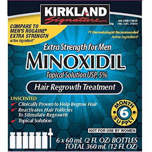 6 Months Kirkland Minoxidil 5 percent Extra Strength Hair Loss Regrowth Treatment Men 6 Months Kirkland Minoxidil 5 percent Extra Strength Hair Loss Regrowth Treatment Men