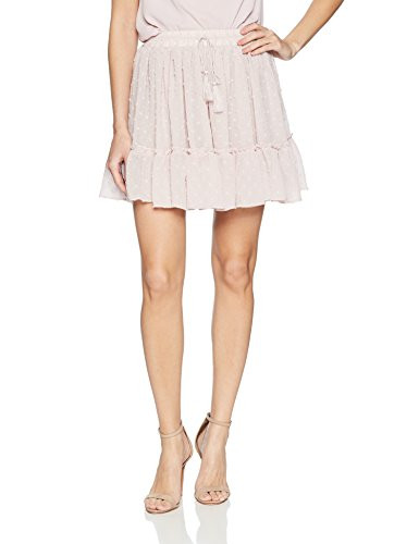 Glamorous Womens Textured Drawstring Miniskirt_ Dusty Lilac_ Large