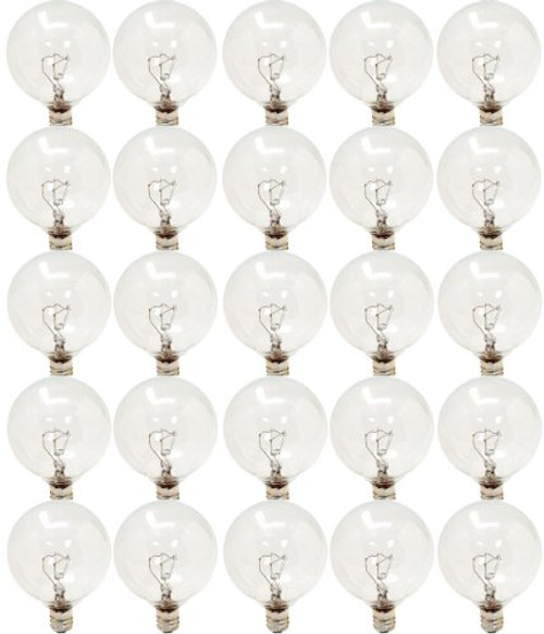 GE Lighting 15790 25_Watt_ 195_Lumen Light Bulb with Candelabra Base_ 25_Pack   Clear