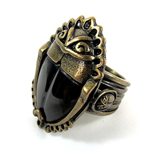 Scarab Ring Beetle Boris Karloff Imhotep The Mummy Egyptian Props  US 10  Black