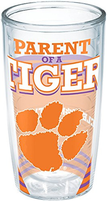Tervis 1223905 Clemson Tigers Parent Insulated Tumbler with Wrap, 16oz, Clear Tervis 1223905 Clemson Tigers Parent Insulated Tumbler with Wrap, 16oz, Clear