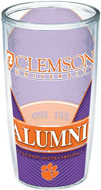Tervis 1223114 Clemson Tigers Alumni Insulated Tumbler with Wrap, 16oz, Clear Tervis 1223114 Clemson Tigers Alumni Insulated Tumbler with Wrap, 16oz, Clear