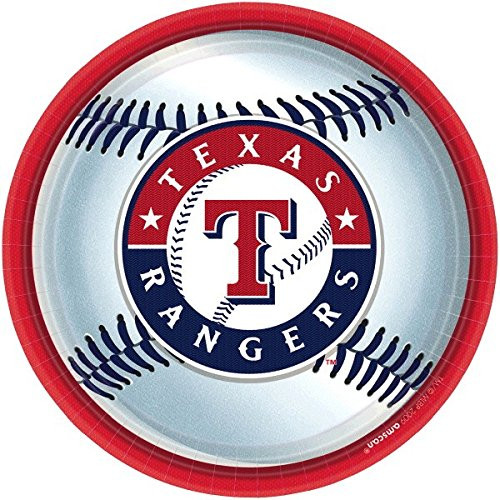 "Texas Rangers Major League Baseball Collection" 9" Round, Party Plates