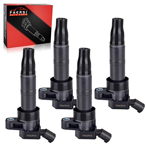 FAERSI Ignition Coil Pack of 4 Replacement for Hyundai Genesis Sonata Kia Optima_ UF611 C1667 FAERSI Ignition Coil Pack of 4 Replacement for Hyundai Genesis Sonata Kia Optima_ UF611 C1667