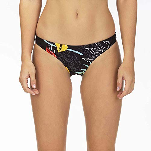 Hurley Womens Apparel Quick Dry Domino Reversible Surf Bikini Bottom_ Oil Grey_ XL