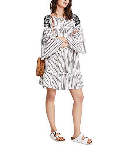 Free People Womens Lola Embroidered Mini Dress  Black_ Small