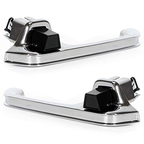OCPTY Door Handles Exterior Front Driver Passenger Side Replacement fit 1973_1991 Blazer C10 Suburban for GMC Cab Outside Door Handles Chrome 2pcs