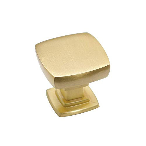 homdiy Gold Cabinet Knobs  30 Pack  Solid Square Drawer Knobs _ HD9016GD Brass Cabinet Hardware Gold Knobs for Dresser Drawers