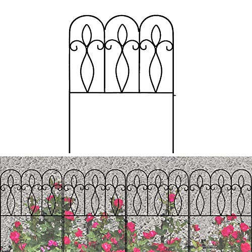 Decorative Garden Fence Rustproof Coated Metal 32in x 10ft Border Section Edging Fence Panel Folding Garden Fencing for Landscaping Pet Animal Barrier Decorative Garden Fence Rustproof Coated Metal 32in x 10ft Border Section Edging Fence Panel Folding Garden Fencing for Landscaping Pet Animal Barrier