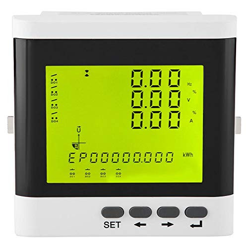 Multi Function Three Phase Programmable Electric Watt Active Power Meter Volt Amp Energy Monitor High Precision Digital LED Ammeter Voltmeter LCD Disp