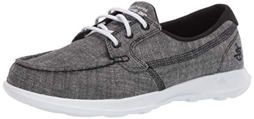 Skechers Performance Womens Go Walk Lite_15433 Boat Shoe_blackwhite_9_5 M US