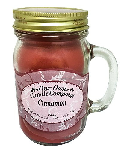 Our Own Candle Company Cinnamon Scented 13 Ounce Mason Jar Candle