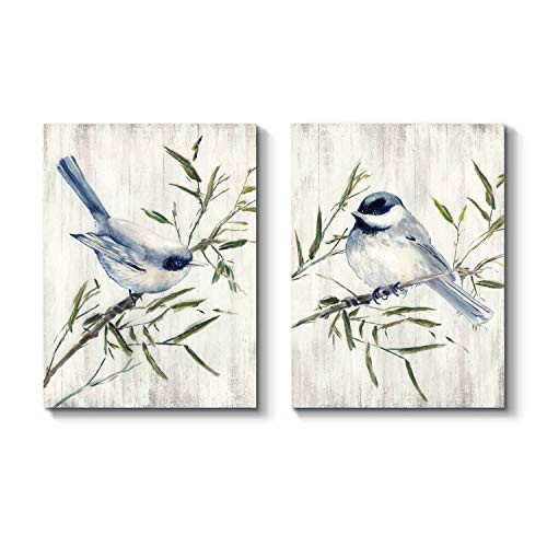 Bird Canvas Wall Art Picture Nature_Inspired Painting Artwork on Canvas for Bathroom   24 x 18 x 2 Panels