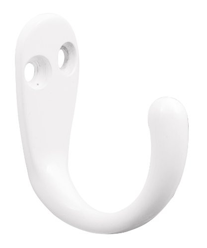 Liberty Hardware B59103Z-W-C Single Prong Robe Hook White