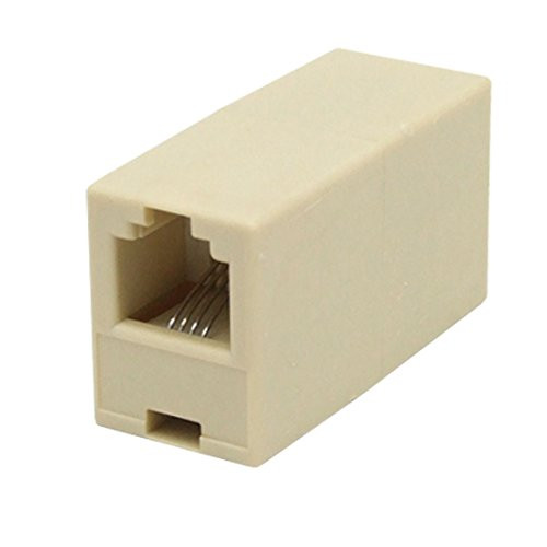 Uxcell RJ11 Telephone Cable Inline Connector Adaptor Coupler for Landline Telephone