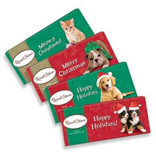 Russell Stover Holiday Pals Solid Milk Chocolate 2 oz_ bar