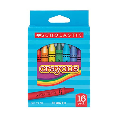 Scholastic Standard Crayons Assorted Colors Pack of 16