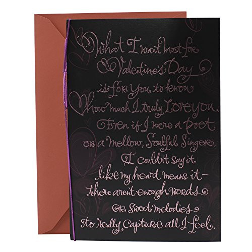 Hallmark Mahogany Valentines Day Card for Significant Other What I Want Most Hallmark Mahogany Valentines Day Card for Significant Other What I Want Most
