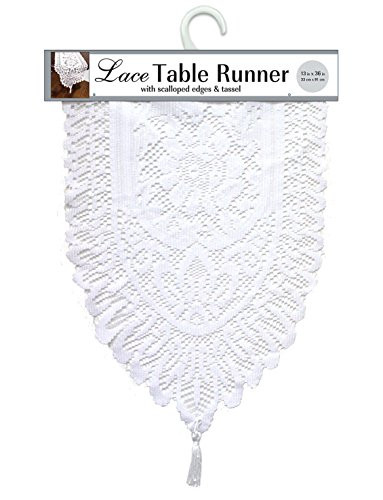 Ritz Lace Table Cloth Runner 13 X 36 White