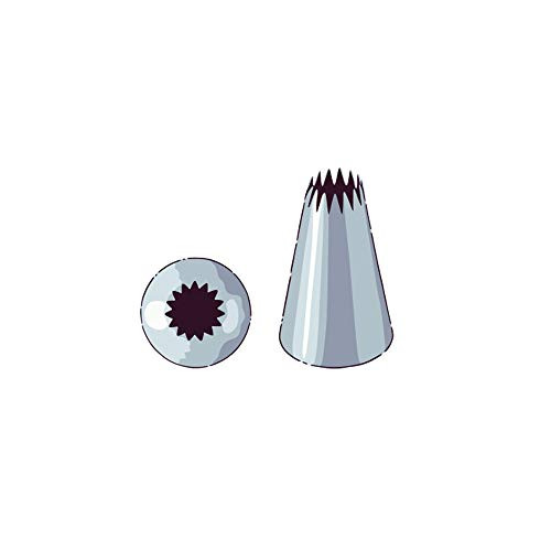 Cake Decorating Icing Tip Cupcake Piping Tip - 18 Open Star - Stainless Steel - 1ct - Restaurantware