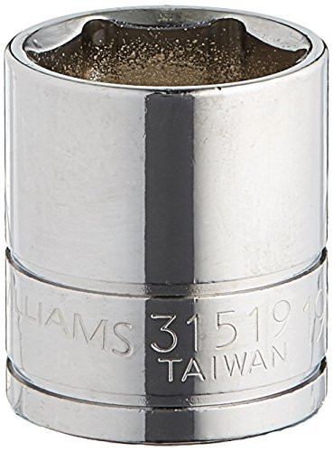 Williams 31519 19mm Shallow 6-Point Socket with 38-Inch Drive