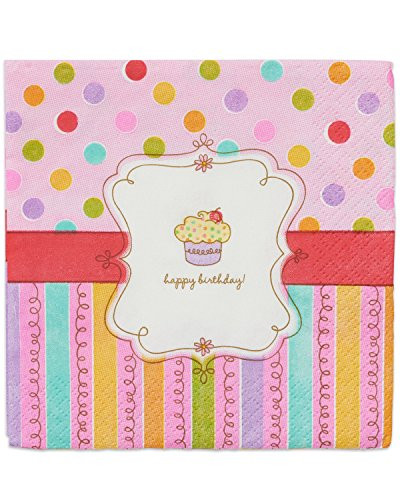 American Greetings Sweet Stuff Party Supplies Beverage Napkins 16-Count