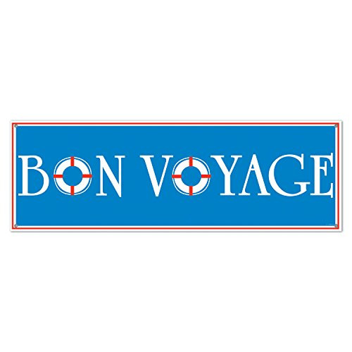 Bon Voyage Sign Banner Party Accessory 1 count 1Pkg