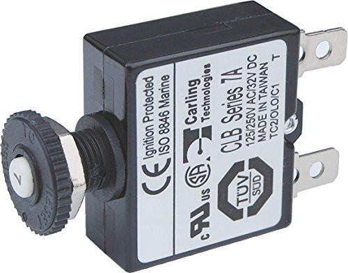 Blue Sea Systems Circuit Breaker Push Button 7A Blue