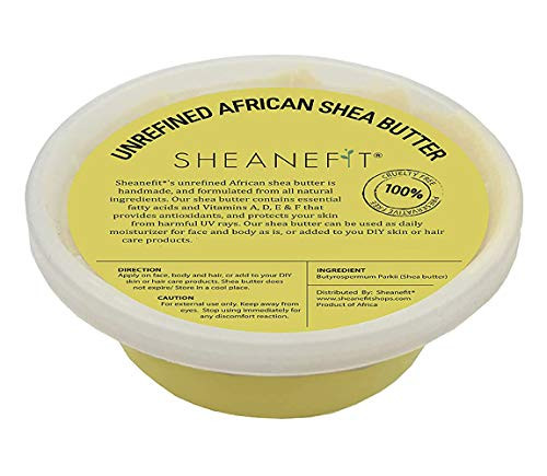 Raw Unrefined African Shea Butter - 8oz 16oz 32oz Containers by Sheanefit Yellow 8oz Raw Unrefined African Shea Butter - 8oz 16oz 32oz Containers by Sheanefit Yellow 8oz