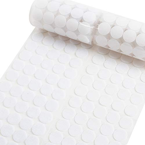xydstay Diameter Sticky Back Coins Self Adhesive Dots Hook and Loop Sticky Back 250 Pair Sets 20mm
