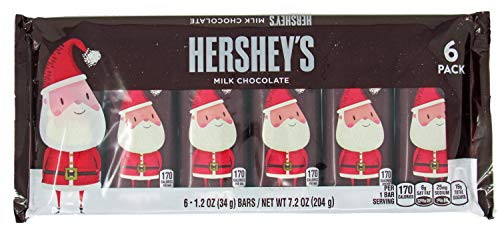 Hersheys Milk Chocolate Santa Bar 6-Count of 1_2-Ounce bars 7_2-Ounce Package
