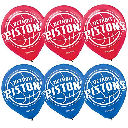 Detroit Pistons NBA Collection Printed Latex Balloons Party Decor