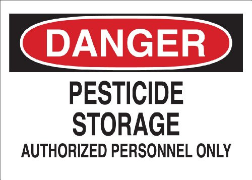 Brady 22121 Plastic Admittance Sign 7 X 10 Legend Pesticide Storage Authorized Personnel Only