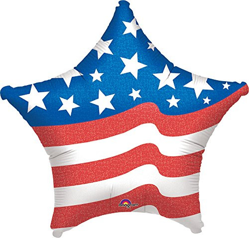Anagram International Patriotic Star Foil Balloon 19 Multicolor Anagram International Patriotic Star Foil Balloon 19 Multicolor