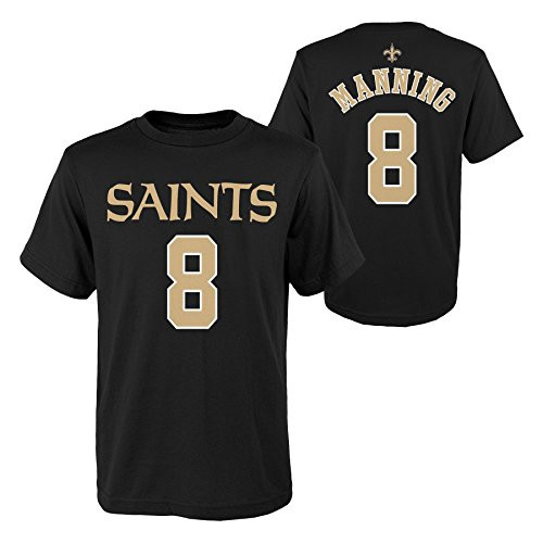 NFL New Orleans Saints Youth Boys Retired Player Mainliner Name Short sleeve Tee S8 Black
