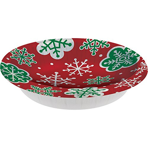 Snowflakes 8 ct 20 Oz Paper Bowls Christmas
