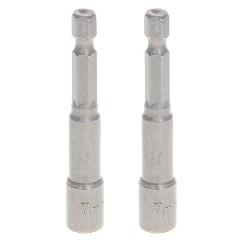 Utoolmart 14 Quick-Change Hex Shank 7mm Nut Setter Driver Drill Bit 65mm Length Metric No-magnetic 2 Pcs