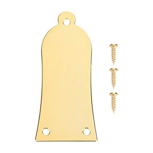 Dilwe Guitar Truss Rod Cover Gold Plated Metal Truss Rod Cover with ScrewsGold