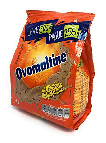 Ovomaltine - Malt Extract wChocolate - Beverage mix - Chocolate flakes - 10_58 oz_ Extrato e Malte Sabor Chocolate - Mistura para Bebidas - Achocolatado em Flocos - 300g