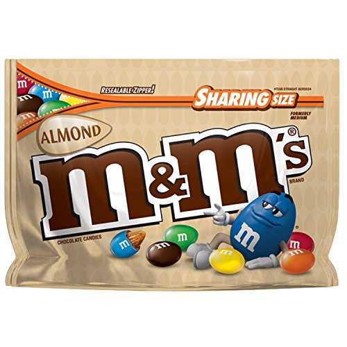 M and MS Almond Chocolate Candy Sharing Size 9_3-Ounce Bag
