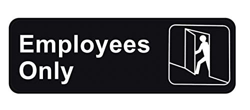Corko Signs Employees Only Sign - 3M Tape on Back for Easy Install