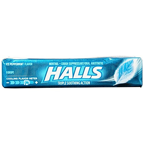 Halls Cough SuppressantOral Anesthetic Drops Ice Peppermint 9 ea  Pack of 9