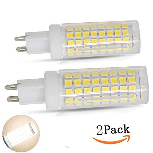 G9 led Light Bulbs 75W 100W Replacement, Halogen Bulbs Equivalent 850lm, Dimmable g9 led Bulbs AC110V 120V 130 Voltage Input, Daylight White Pack of 2 (Daylight White 6000K)