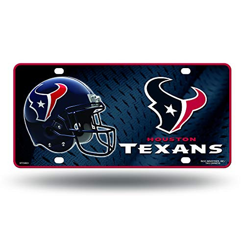 NFL Rico Industries Metal License Plate Tag Houston Texans NFL Rico Industries Metal License Plate Tag Houston Texans
